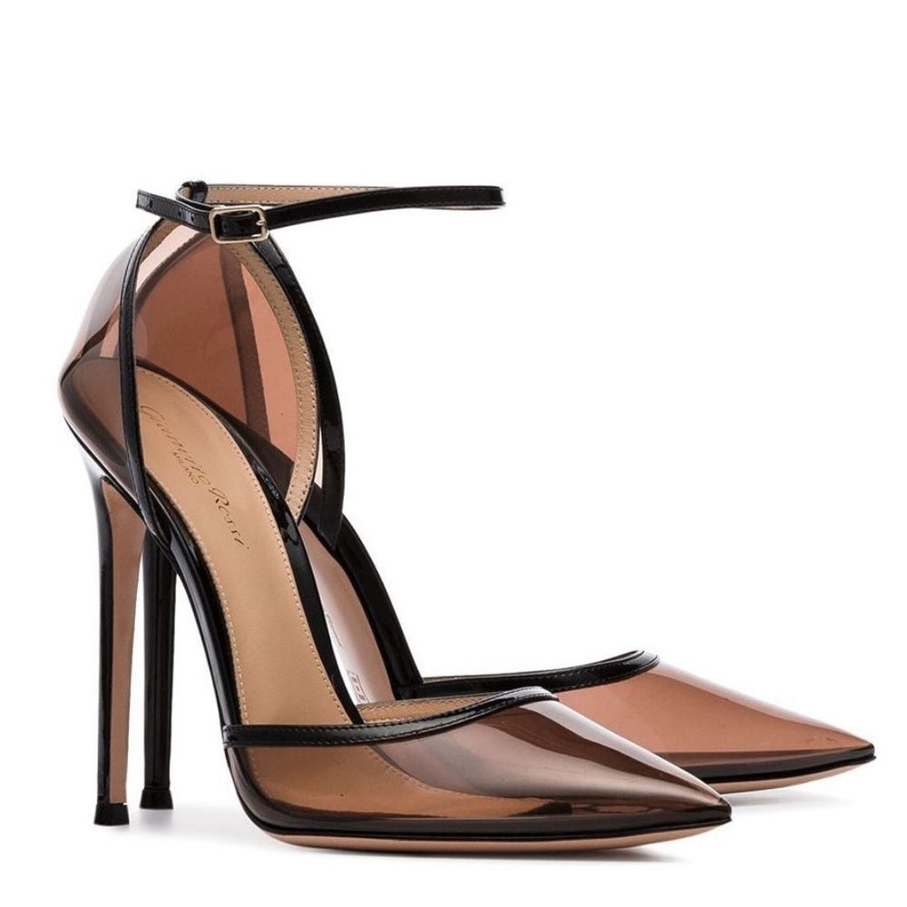 Gianvito Rossi Black Plexiglass Heels – Size 37